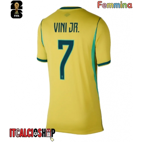 Brasile Vinicius Junior #7 Prima Maglia Femmina Mondiali 2026 Manica Corta